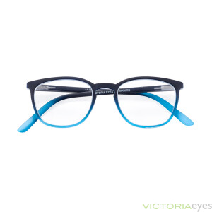 Bunte Lesebrille /-hilfe MARLEN mit farblich passendem Einstecketuibeutel in Blau + 2,50 dpt