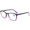 Bunte Lesebrille /-hilfe MARLEN mit farblich passendem Einstecketuibeutel in Lila + 2,50 dpt