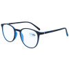 Moderne Lesebrille /-hilfe LINDA mit farblich passendem Einstecketuibeutel in Blau + 2,50 dpt