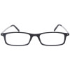 schmale flache Kunststoff - Lesebrille /-hilfe mit Etui schwarz matt + 2,00