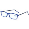 schmale flache Kunststoff - Lesebrille /-hilfe mit Etui blau - anthrazit + 2,00