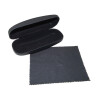 gummiertes MONTANA EYEWEAR Brillenetui inkl. Mikrofasertuch in hoch schwarz