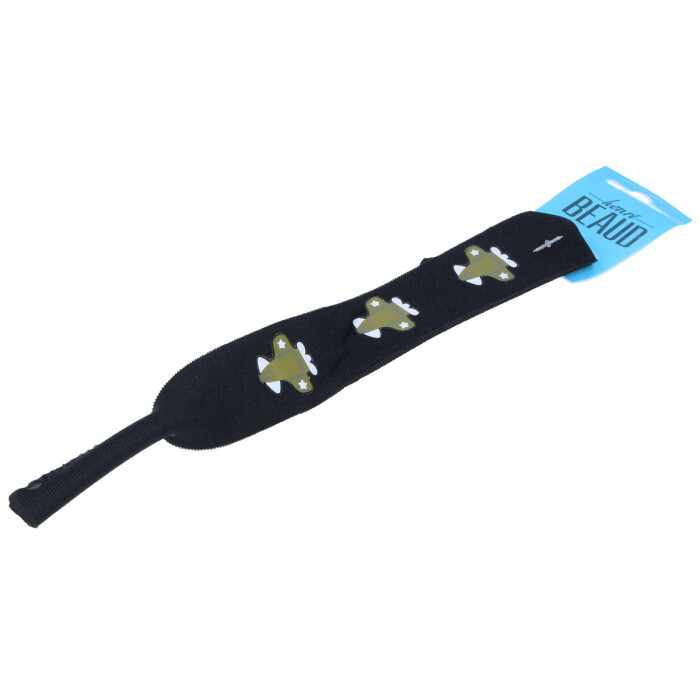 Niedliches Neopren Sportband für Kinder 21,5 cm | Flugzeug in Grün