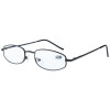 Schicke Lesebrille / -hilfe BENTE aus Metall mit klassischer Form und Federscharnier in Gun - glänzend + 1,50 dpt