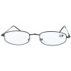 Schicke Lesebrille / -hilfe BENTE aus Metall mit klassischer Form und Federscharnier in Gun - glänzend + 2,00 dpt