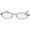 Schicke Lesebrille / -hilfe BENTE aus Metall mit klassischer Form und Federscharnier in Schwarz - matt + 2,00 dpt