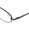 Schicke Lesebrille / -hilfe BENTE aus Metall mit klassischer Form und Federscharnier in Schwarz - matt + 3,00 dpt