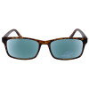 Schicke Kunststofflesebrille RILEY / MR73 mit Federscharnier und Sonnenschutz in Havanna + 1,50 dpt