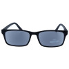 Schicke Kunststofflesebrille RILEY / MR73 mit Federscharnier und Sonnenschutz in Schwarz + 1,50 dpt