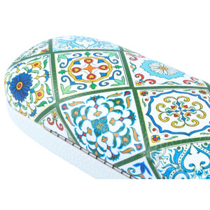 Schickes Hartschalen-Etui ALMERIA mit Kunstlederbezug im orientalischen Design in Grün
