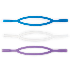 Kinder - Brillenband aus Silikon mit Tube-Endstück - in Small Hellblau