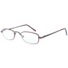 Klassische Lesebrille / -hilfe FINLEY aus Metall mit Ansteck-Clip und Federscharnier in Bronze + 2,50 dpt