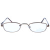 Klassische Lesebrille / -hilfe FINLEY aus Metall mit Ansteck-Clip und Federscharnier in Bronze + 2,50 dpt