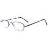 Klassische Lesebrille / -hilfe FINLEY aus Metall mit Ansteck-Clip und Federscharnier in Gun + 3,50 dpt