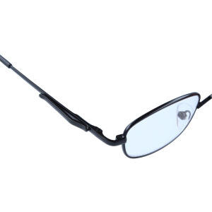 Klassische Lesebrille / -hilfe FINLEY aus Metall mit Ansteck-Clip und Federscharnier in Schwarz + 3,50 dpt