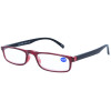 Schicke, klassische Fertiglesebrille / Halbbrille HALF-LINE mit Federscharnier in Rot + 1,00 dpt