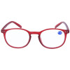 Schicke Fertiglesebrille JUNIOR NEW im modernen Panto-Design mit Federscharnier Rot + 3,50 dpt