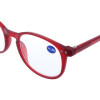 Schicke Fertiglesebrille JUNIOR NEW im modernen Panto-Design mit Federscharnier Rot + 3,50 dpt