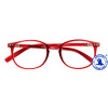 Schicke Fertiglesebrille JUNIOR NEW im modernen Panto-Design mit Federscharnier Rot + 3,50 dpt
