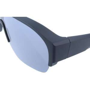 Sportliche Überbrille / Sonnenbrille mit Sonnenschutz und Polarisation in Schwarz inkl. dunkelgrauem Etui