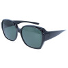 Moderne Überbrille / Sonnenbrille mit Sonnenschutz und Polarisation in Schwarz inkl. Etui in Dunkelgrau