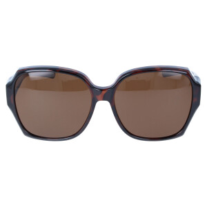 Moderne Überbrille / Sonnenbrille mit Sonnenschutz und Polarisation in Havanna inkl. Etui in Dunkelgrau
