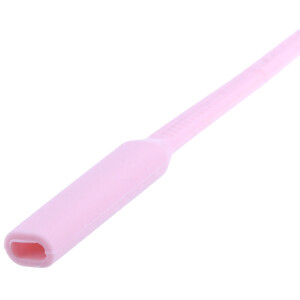 Elastisches Silikonband in Rosa mit Tube-Endstück...