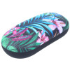 Großes Hartschalen-Etui TROPICAL mit sommerlichem Motiv und Metallscharnier in Schwarz