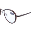 Moderne Fertiglesebrille / -hilfe WINDSOR in schicker Panto-Form mit Federscharnier in Havanna Braun + 2,50 dpt
