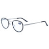 Moderne Fertiglesebrille / -hilfe WINDSOR in schicker Panto-Form mit Federscharnier in Schwarz + 1,00 dpt