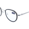 Moderne Fertiglesebrille / -hilfe WINDSOR in schicker Panto-Form mit Federscharnier in Schwarz + 3,00 dpt