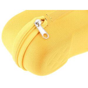 Cooles Kinder-Brillenetui SHOE in Schuh-Form aus Stoff mit Reißverschluss in Orange