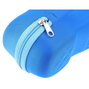 Cooles Kinder-Brillenetui SHOE in Schuh-Form aus Stoff mit Reißverschluss in Blau