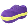Cooles Kinder-Brillenetui SHOE in Schuh-Form aus Stoff mit Reißverschluss in Lila / Gelb