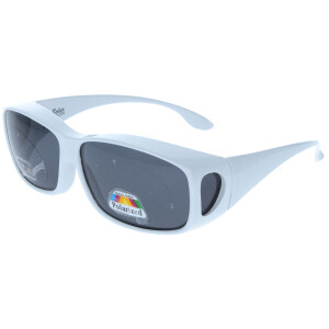 Praktische Sonnen - Überbrille in Weiß - Grau