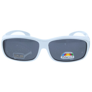 Praktische Sonnen - Überbrille in Weiß - Grau