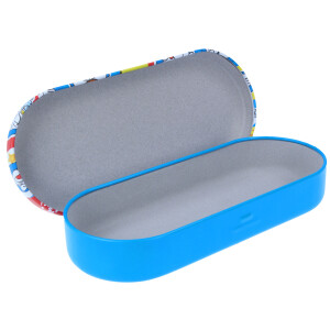 Niedliches Hartschalen-Brillenetui aus Metall DOREAMON mit lustigem Comic-Motiv