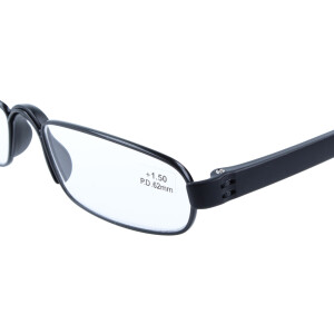 Schicke, klassische Fertiglesebrille / - hilfe NOTARY aus hochwertigem Kunststoff in Schwarz + 4,00 dpt