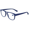 Angesagte Fertiglesebrille / -hilfe PILOT mit Retro-Doppelsteg und Federscharnier in Blau + 1,50 dpt