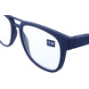 Angesagte Fertiglesebrille / -hilfe PILOT mit Retro-Doppelsteg und Federscharnier in Blau + 1,50 dpt