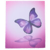 Violettes Mikrofasertuch mit schönem Motiv 17,5 cm x 14,5 cm - Schmetterling -