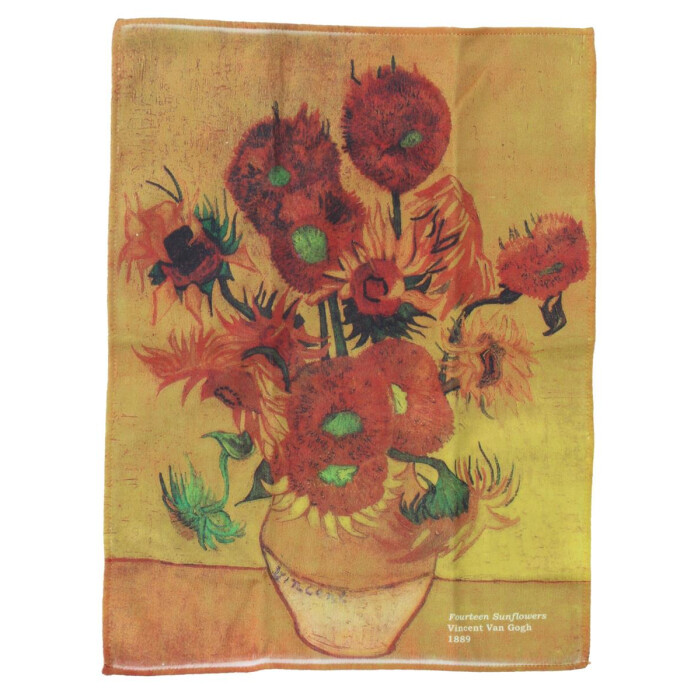 Edles Microfasertuch mit schickem Museumsmotiv | Vincent Van Gogh - Fourteen Sunflowers