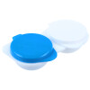 Praktischer Kontaktlinsenbehälter FLIP TOP mit Klappdeckel für weiche Kontaktlinsen in Blau