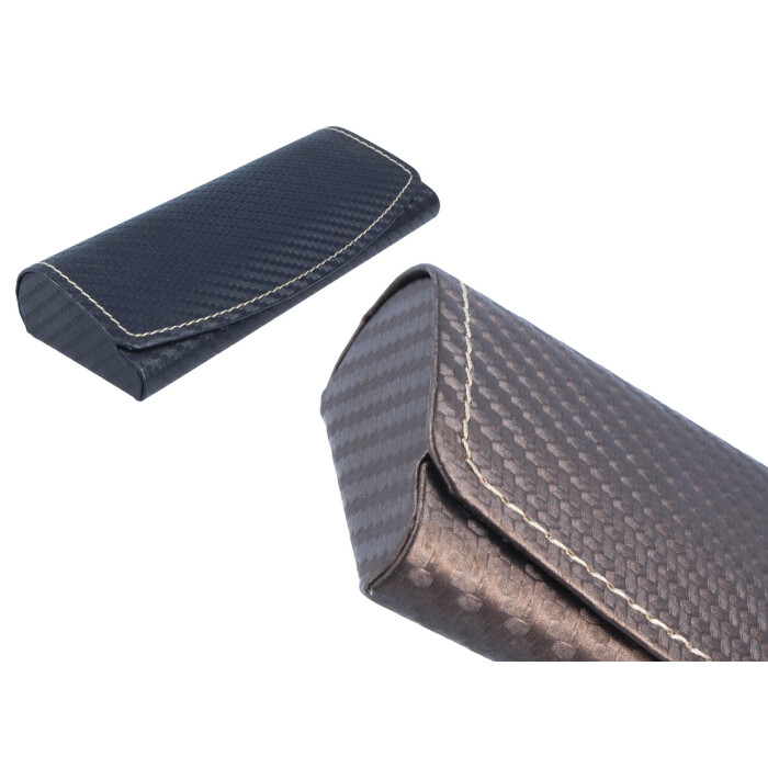 Hochwertiges Brillenetui CARBON mit luxuriösem Carbon-Finish und Magnetverschluss