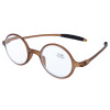 Moderne Fertiglesebrille / -hilfe BENJA in schicker Panto-Form mit flexiblen Bügeln | TR-90 in Braun + 1,50 dpt