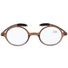 Moderne Fertiglesebrille / -hilfe BENJA in schicker Panto-Form mit flexiblen Bügeln | TR-90 in Braun + 3,00 dpt
