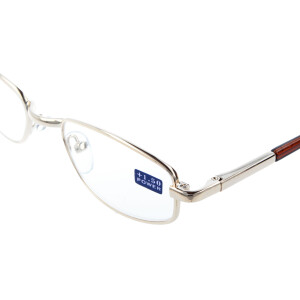 Dezente Fertiglesebrille DOCKER aus hochwertigem Metall mit Federscharnier in Gold + 1,50 dpt