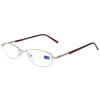 Dezente Fertiglesebrille DOCKER aus hochwertigem Metall mit Federscharnier in Gold + 1,50 dpt