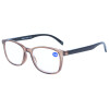 Zeitlose Fertiglesebrille LUCKY aus leichtem Kunststoff mit Federscharnier in Braun + 3,00 dpt