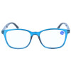 Zeitlose Fertiglesebrille LUCKY aus leichtem Kunststoff mit Federscharnier in Blau + 2,00 dpt